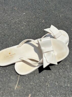 kate spade cream bow slide sandals